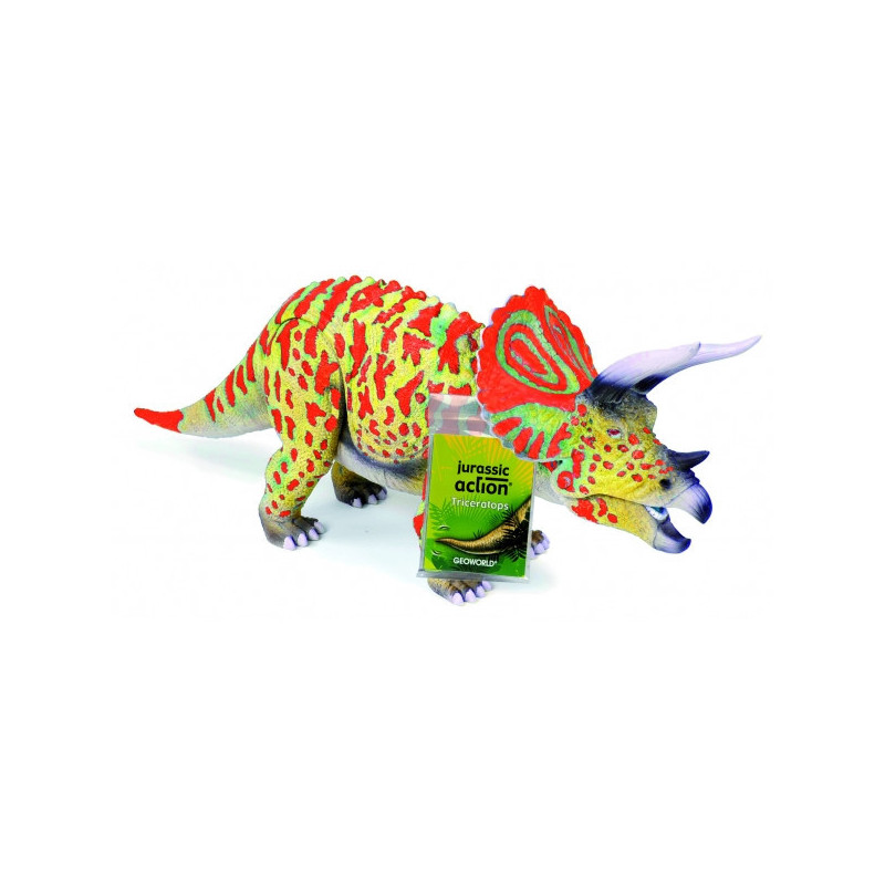 Gw jurassic action - triceratops v3 - 51cm Geoworld -CL218K sur Ambiance Plaisir