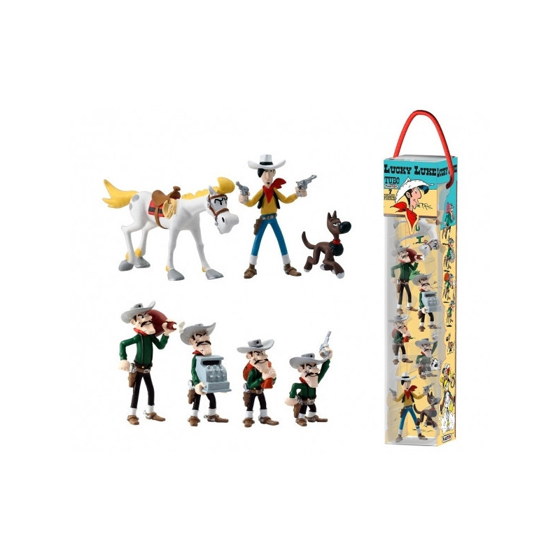 Tubo lucky luke - 7 figurines -70387Tubo lucky luke - 7 figurines -70387